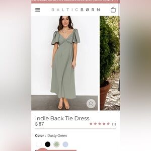 Long sage green dress